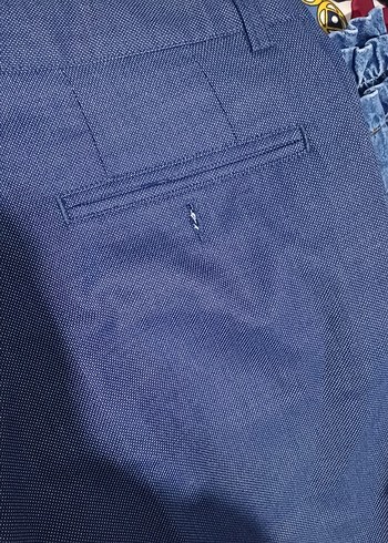Düğmeli Lacivert Erkek Kumaş Pantolon - Görsel 4
