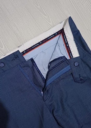 Düğmeli Lacivert Erkek Kumaş Pantolon - Görsel 3