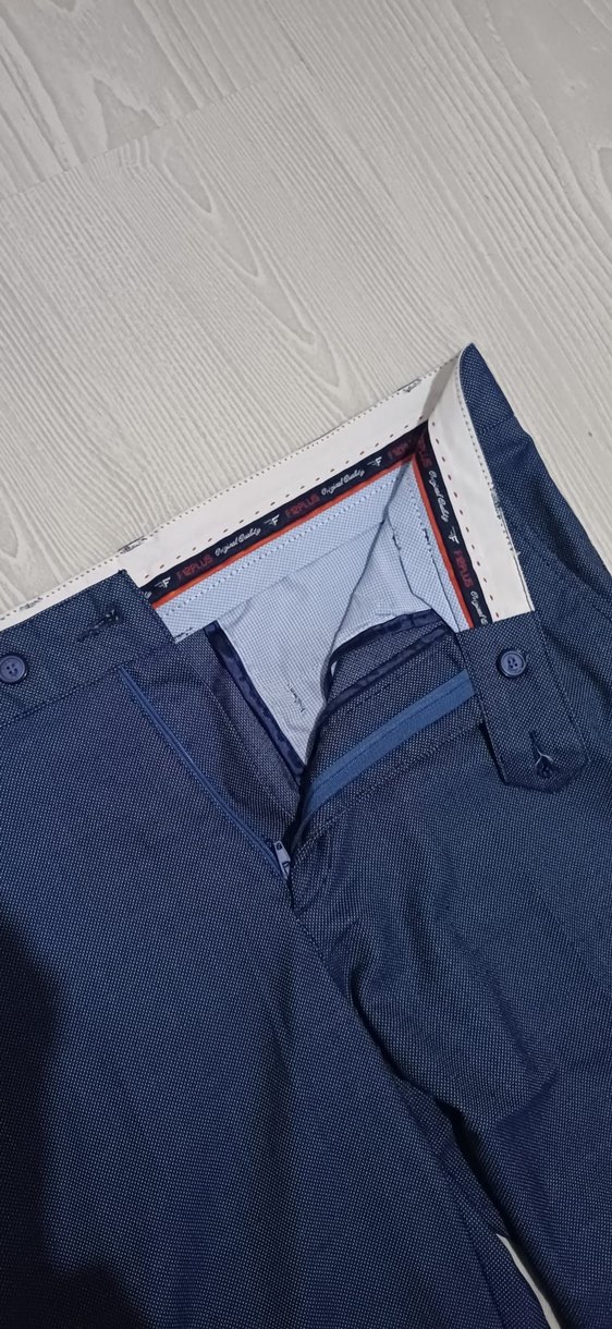 Düğmeli Lacivert Erkek Kumaş Pantolon - Görsel 3