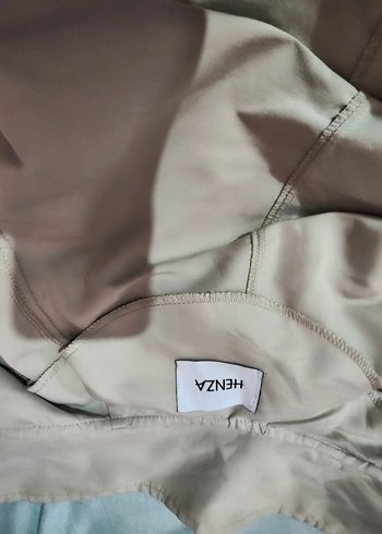 Bej Uzun Keten Trençkot - Görsel 4