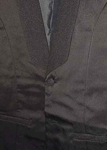 Düğmeli Siyah Erkek Takım - Görsel 5