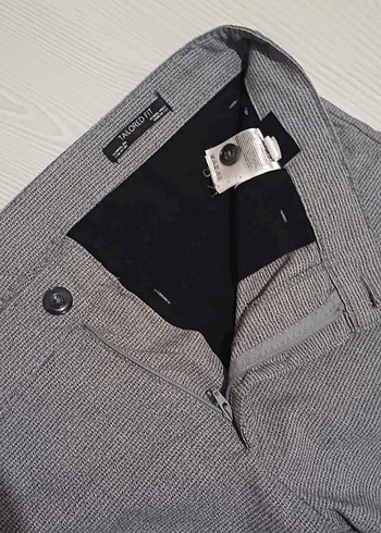 Gri Düğmeli Erkek Ofis Pantolonu - Görsel 2