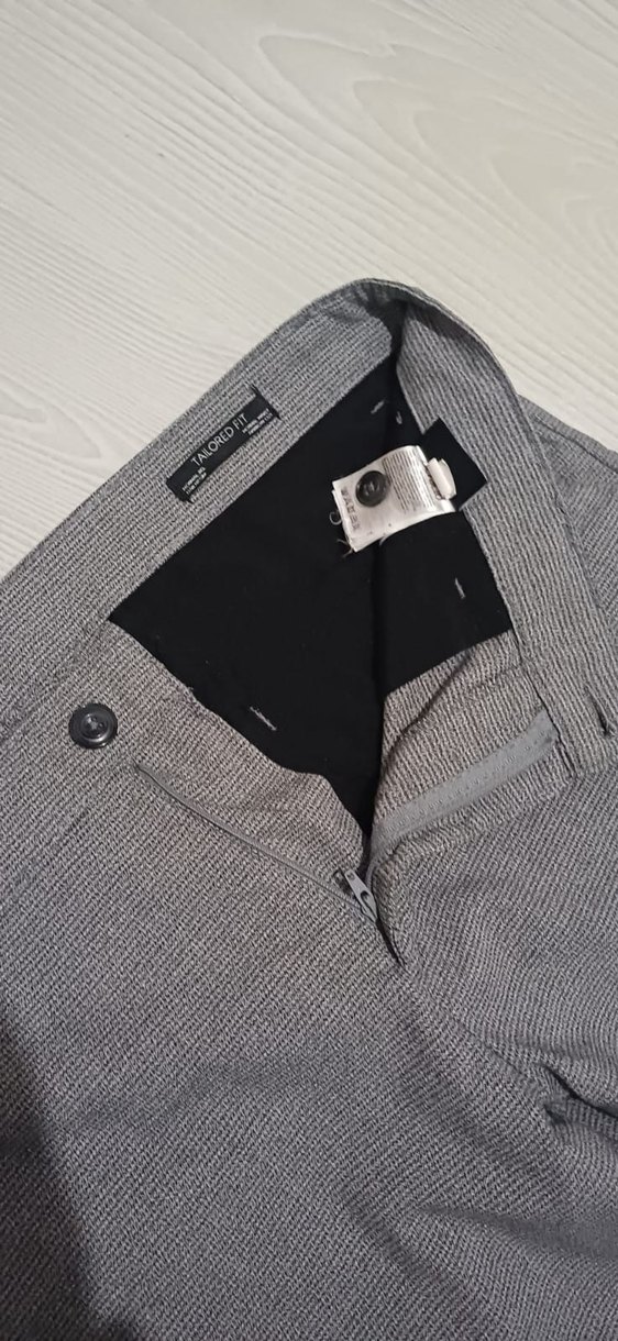 Gri Düğmeli Erkek Ofis Pantolonu - Görsel 2