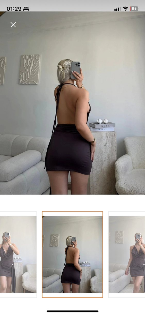 Şık gece elbisesi - Görsel 2