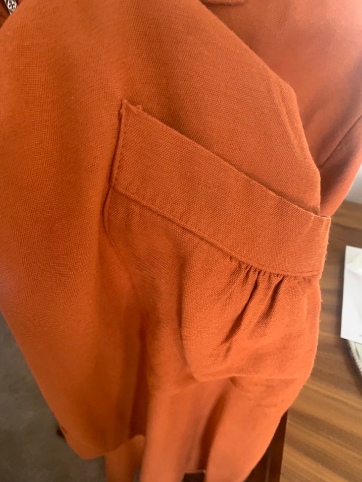 Somon renkli elbise - Görsel 3