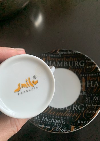 Almanyadan hediye porselen Kahve Fincanı ve Tabağı - Görsel 4