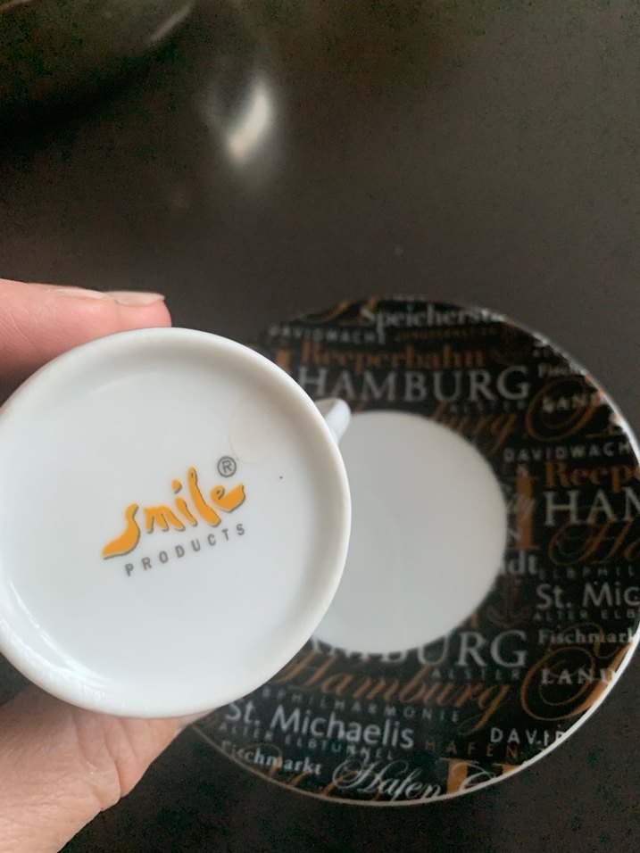 Almanyadan hediye porselen Kahve Fincanı ve Tabağı - Görsel 4