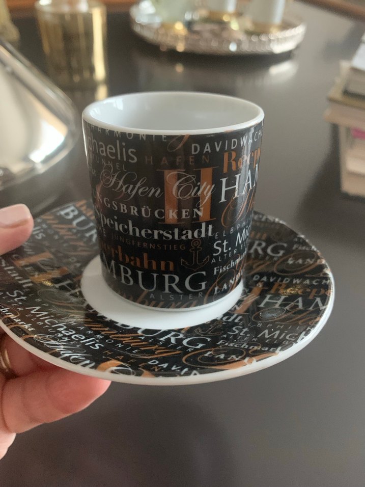 Almanyadan hediye porselen Kahve Fincanı ve Tabağı - Görsel 5