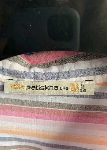 Düğmeli Çok Renkli Çizgili Kadın Gömlek - Görsel 3