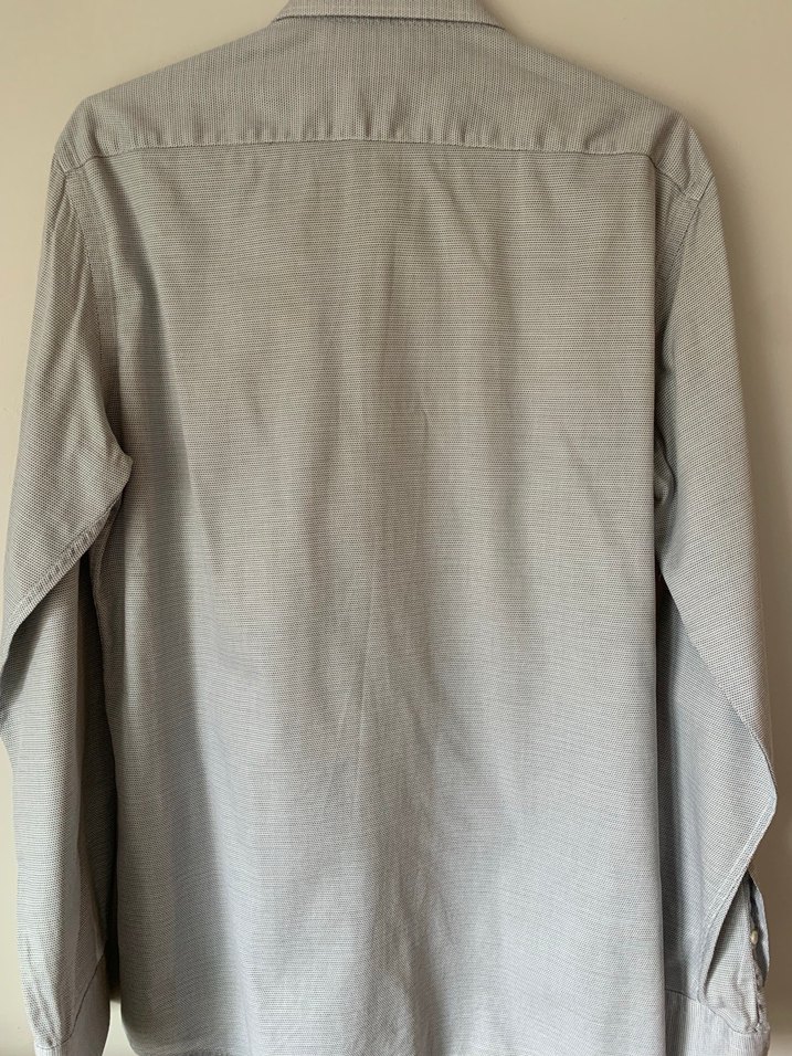 Gri Düğmeli Kısa Kollu Erkek Gömlek - Görsel 4