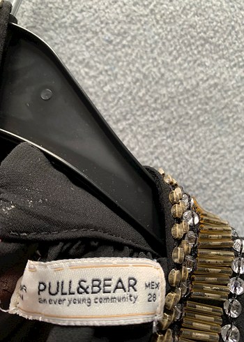 Yakası taş  Detaylı Siyah kısa tulum Elbise - Görsel 4