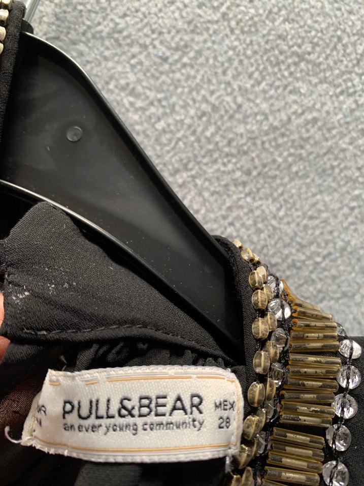 Yakası taş  Detaylı Siyah kısa tulum Elbise - Görsel 4