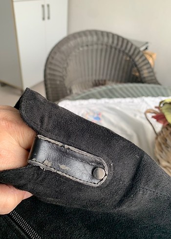 Siyah Süet Tokalı uzun Kadın Çizme - Görsel 5