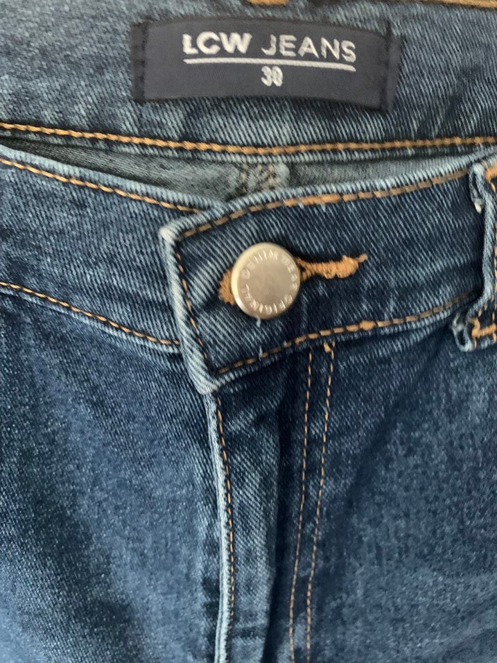 Lacivert Midi Denim Şort - Görsel 2