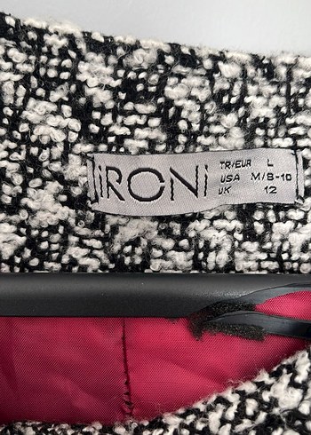 Gri Desenli Midi Kadın Yün Kaban - Görsel 4