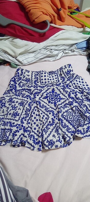 s Beden mavi Renk Yazlık şort etek