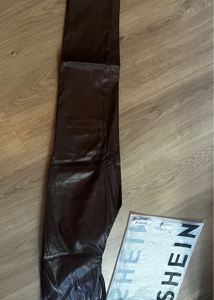 SHEIN KAHVE DERİ PANTOLON M 38 BEDEN - Görsel 5