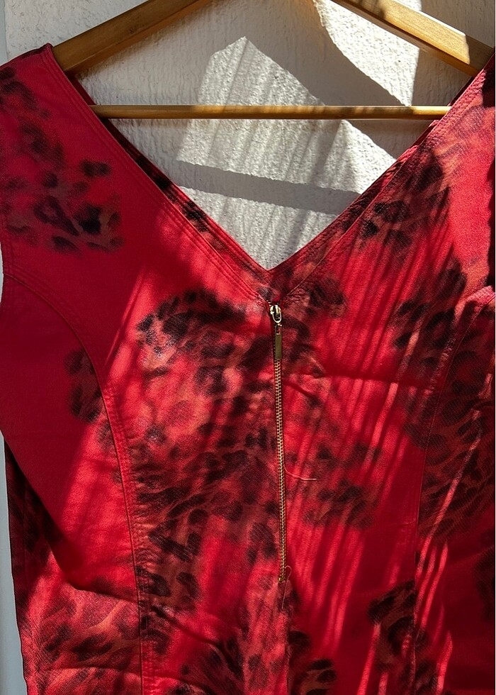 KIRMIZI LEOPAR DESENLİ 42 BEDEN - Görsel 3