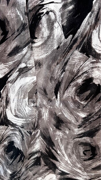 GRİ GÜL DESENLİ 42 BEDEN HALTER YAKA - Görsel 3