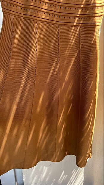 TABA RENK TRİKO ELBİSE MİLLA S BEDEN - Görsel 5