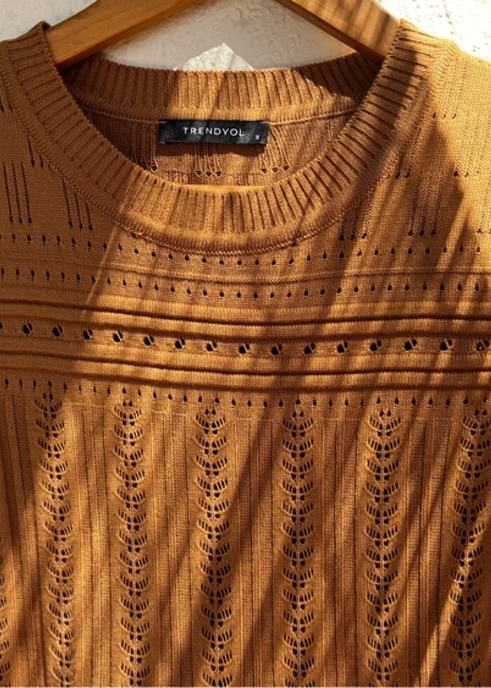 TABA RENK TRİKO ELBİSE MİLLA S BEDEN - Görsel 2