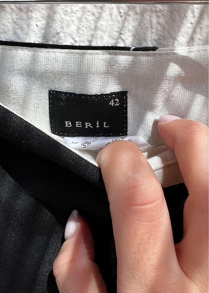 DESENLİ SİYAH MİNİ ETEK 42 BEDEN - Görsel 4