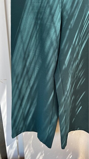 KOTON KISA GENİŞ PAÇALI PANTOLON PETROL MAVİSİ - Görsel 5