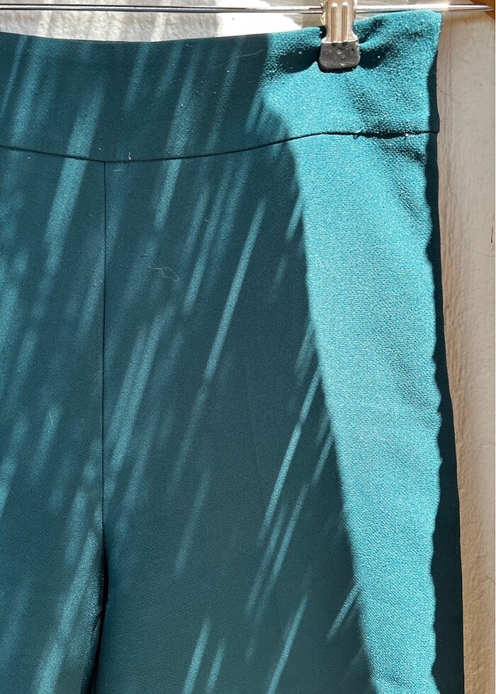 KOTON KISA GENİŞ PAÇALI PANTOLON PETROL MAVİSİ - Görsel 3