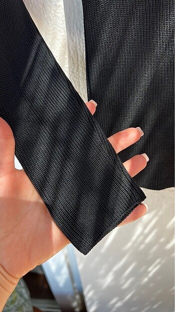 KALP YAKA SİYAH TRİKO KAZAK - Görsel 6