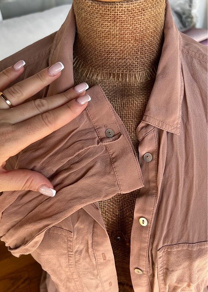 0 İPEK YARGICI GÖMLEK 36 BEDEN UYGUN - Görsel 4