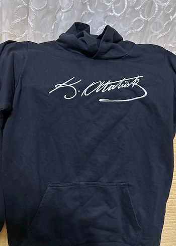 Siyah Kapüşonlu Erkek Sweatshirt - Görsel 2