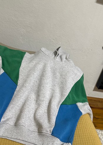 Gri Renkli Fermuarlı Kadın Sweatshirt - Görsel 4