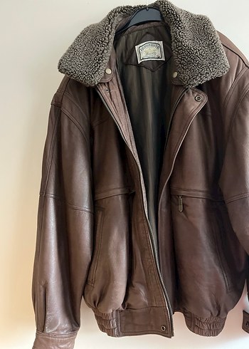 Kahverengi Kürklü Deri Erkek Ceket - Görsel 4