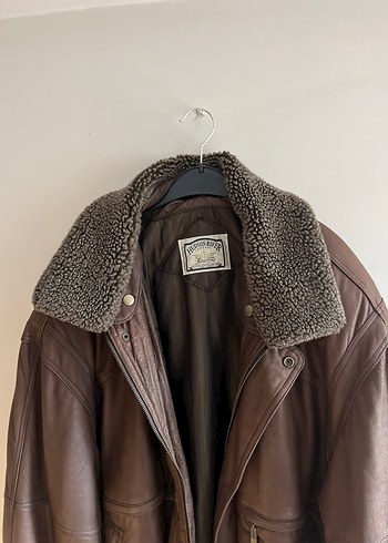 Kahverengi Kürklü Deri Erkek Ceket - Görsel 2