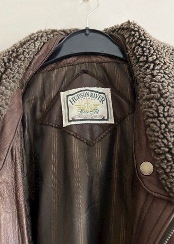 Kahverengi Kürklü Deri Erkek Ceket - Görsel 3