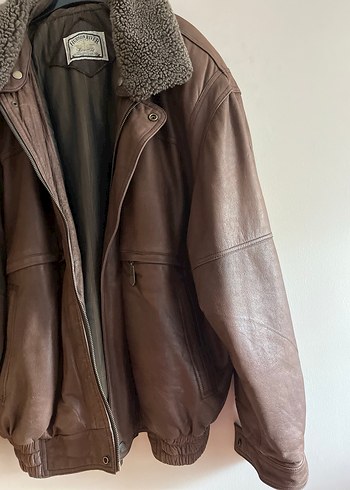 Kahverengi Kürklü Deri Erkek Ceket - Görsel 5