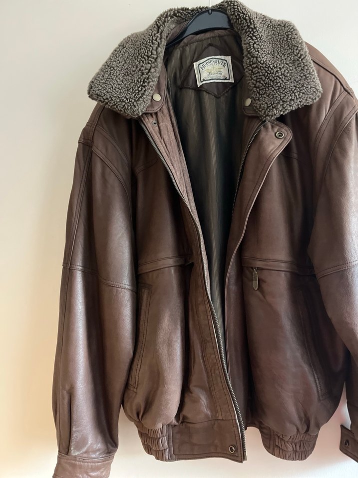 Kahverengi Kürklü Deri Erkek Ceket - Görsel 4