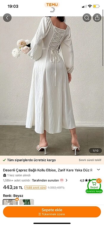 Diğer Kare yaka elbise