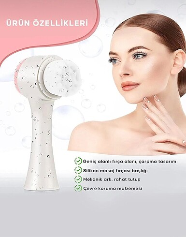 ÇİFT TARAFLI YÜZ TEMİZLEME FIRÇASI - Görsel 7
