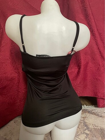 m Beden Zara siyah askılı bluz