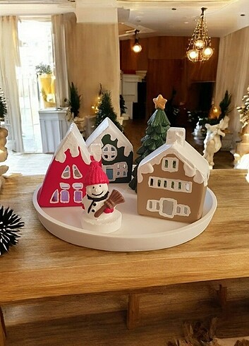 Beden 6 parça cookie tealight ev seti
