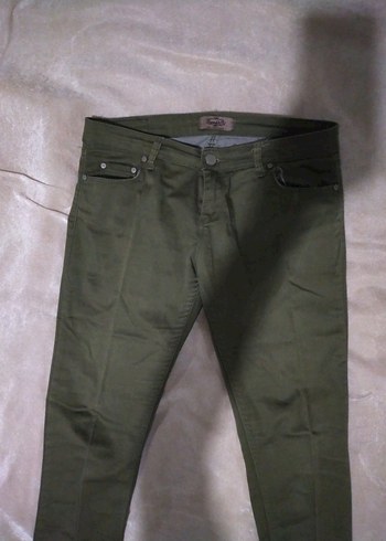 Kadın Haki Kumaş Pantolon Regular Fit