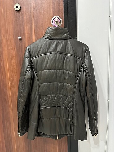 xl Beden haki Renk Deri mont