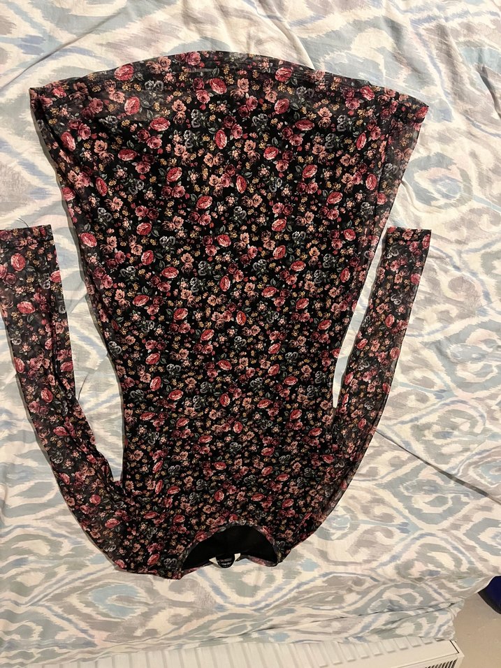 Çicekli mini elbise - Görsel 2