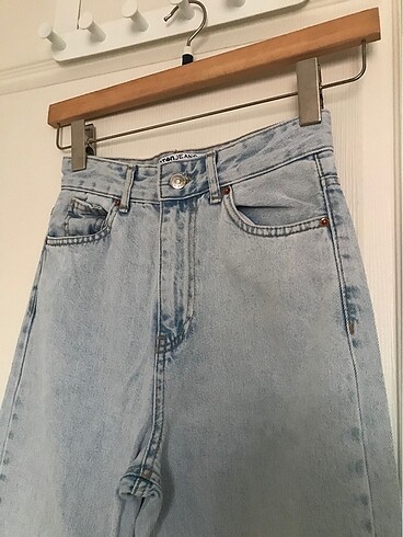 diğer Beden mavi Renk Koton yüksek bel pantolon w25 beden