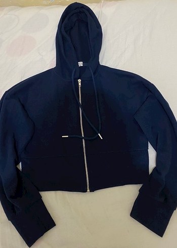 Kadın Lacivert Kapüşonlu Fermuarlı Eşofman Takımı - Görsel 3