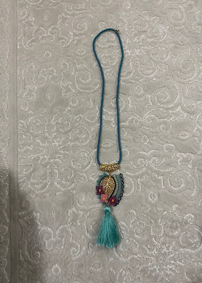 İğne oyalı kolye - Görsel 2