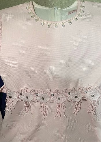 LC Waikiki Kız Çocuk Dantelli Pembe Elbise