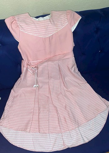 LC Waikiki Pembe Pilili Kız Çocuk Elbisesi