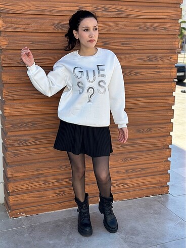 s Beden Beyaz guess Sweatshirt